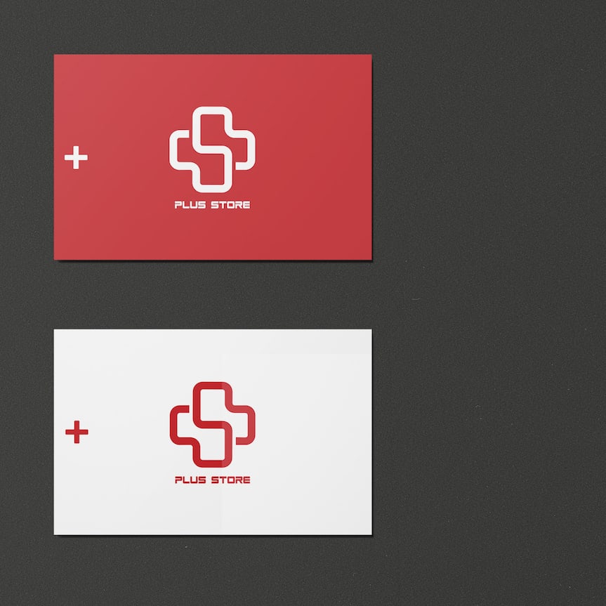 Plus Store business cards