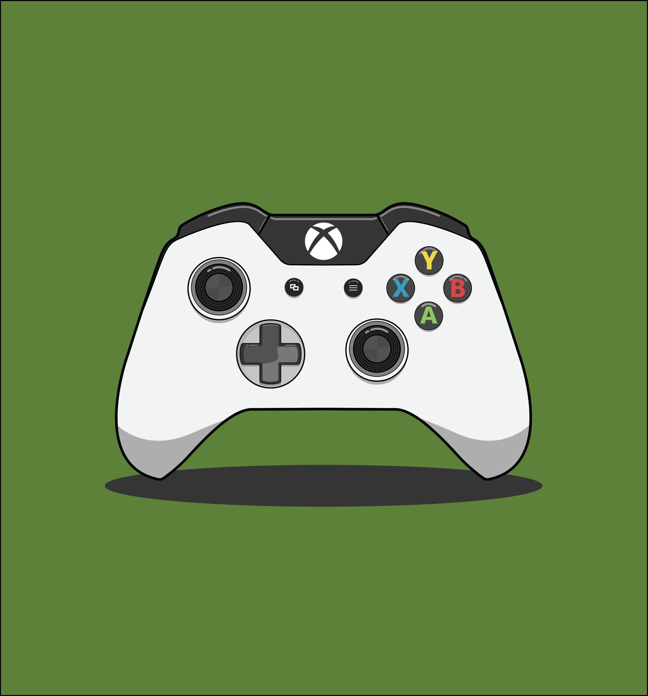 Xbox pad on green