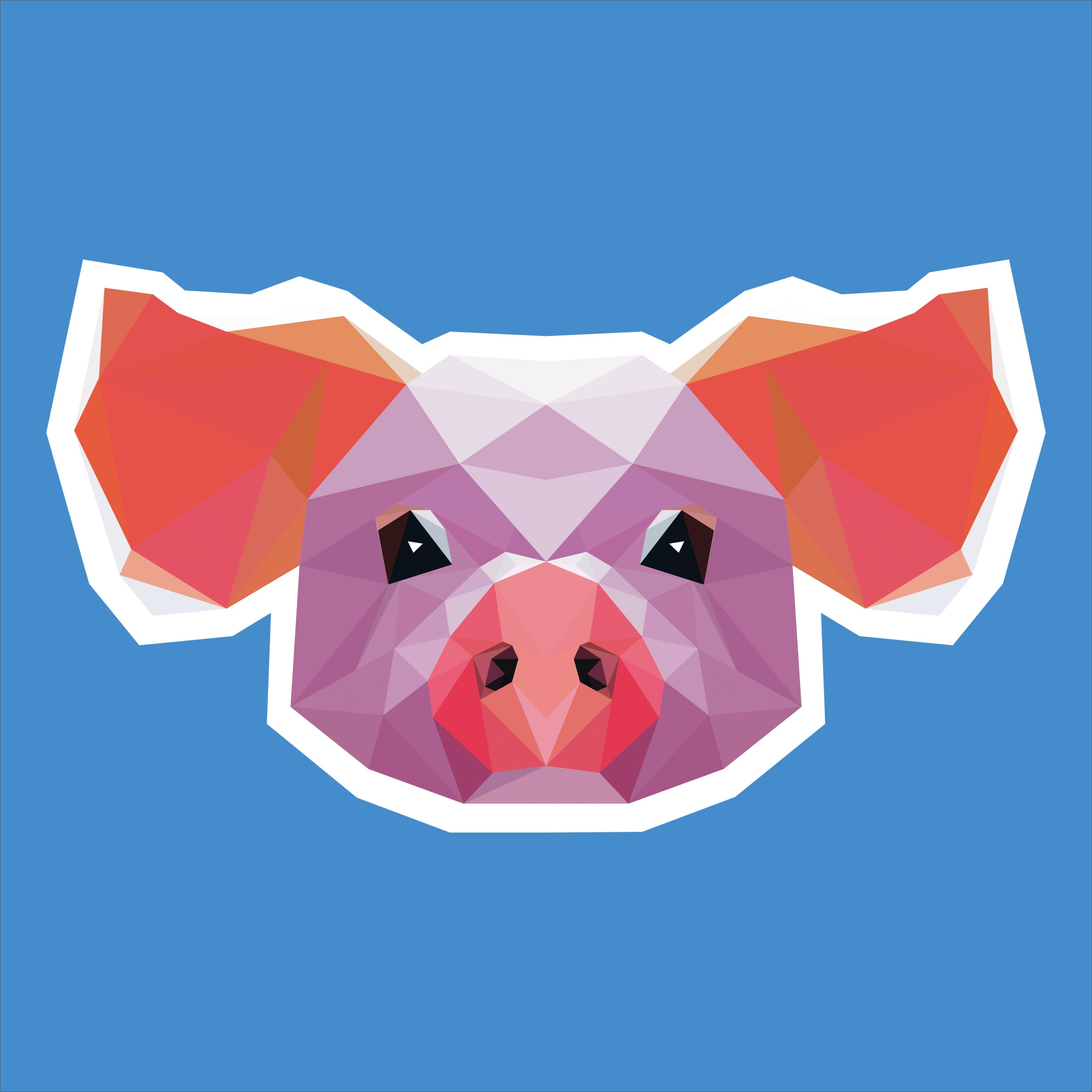 Low poly pig